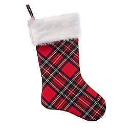 HangRight™ Plaid Stocking in Red<br />