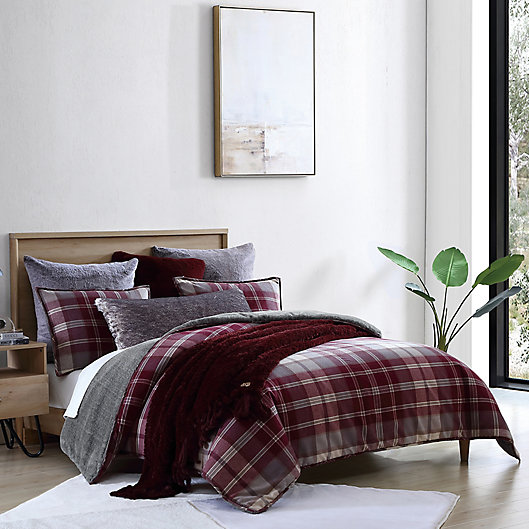Alternate image 1 for UGG® Beacon 3-Piece Comforter Set in Cabernet Plaid