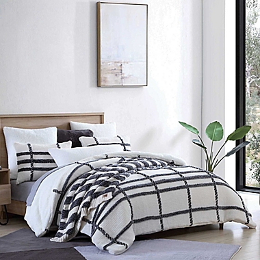 UGG&reg; Blasdale 2-Piece Twin Comforter Set in Snow/Charcoal. View a larger version of this product image.