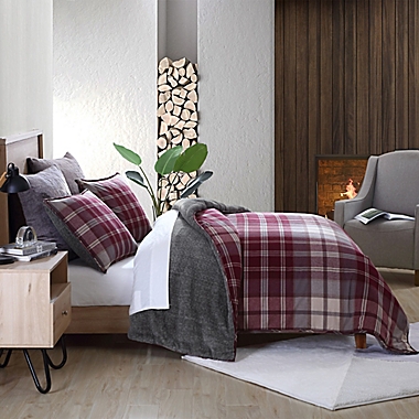 UGG&reg; Beacon 2-Piece Twin Duvet Cover Set in Cabernet Plaid. View a larger version of this product image.