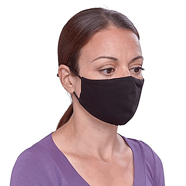 London Luxury&reg; 2-Pack Adult Fabric Face Masks in Black. View a larger version of this product image.