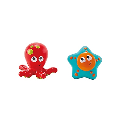 Hape 2-Piece Ocean Floor Squirter Bath Toy Set in Red/Blue. View a larger version of this product image.