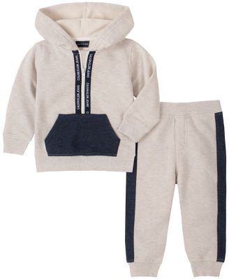 Calvin Klein® Size 12M 2-Piece Jogger Set in Grey/Navy Customer Reviews |  Buy Buy Baby