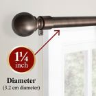 Alternate image 3 for Maytex Premium Smart 18 to 48-Inch Adjustable Single Curtain Rod Set in Bronze