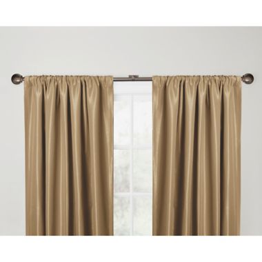 Maytex Premium Smart 18 to 48-Inch Adjustable Single Curtain Rod Set in Bronze. View a larger version of this product image.