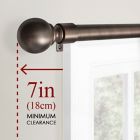 Alternate image 5 for Maytex Premium Smart 18 to 48-Inch Adjustable Single Curtain Rod Set in Bronze