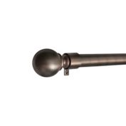 Maytex Premium Smart 18 to 48-Inch Adjustable Single Curtain Rod Set in Bronze
