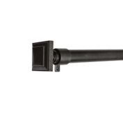 Maytex Premium Smart 18 to 48-Inch Adjustable Single Curtain Rod Set in Aged Iron