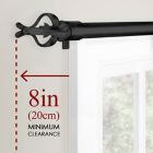 Alternate image 4 for Maytex Premium Smart 48-Inch to 120-Inch Adjustable Single Curtain Rod Set in Black