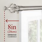 Alternate image 5 for Maytex Premium Smart Scroll Work 18 to 48-Inch Adjustable Single Curtain Rod Set in Nickel
