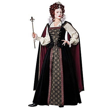 Elizabethan Queen Women&#39;s Large Halloween Costume in Black. View a larger version of this product image.