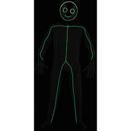 Fun World E.L. LU Stick Figure Men's Standard Halloween Costume in Black