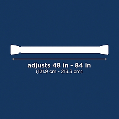 Round Spring 48 to 84-Inch Tension Rod in White. View a larger version of this product image.