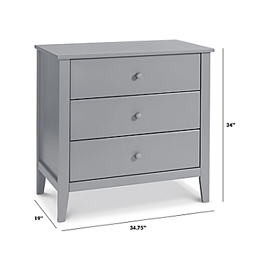 carter&#39;s&reg; by DaVinci&reg; Morgan 3-Drawer Dresser in Grey. View a larger version of this product image.