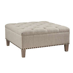 Madison Park® Lindsey Tufted Square Cocktail Ottoman Taupe