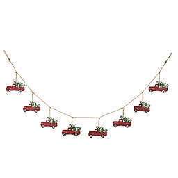 Glitzhome® 5.9-Foot Holiday Truck Decorative Garland in Red