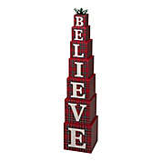 Glitzhome&reg; 42-Inch &quot;BELIEVE&quot; Christmas Holiday Decor