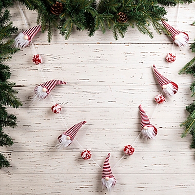 Glitzhome&reg; 6-Foot Gnome Pom-Pom Christmas Garland. View a larger version of this product image.