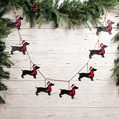 Glitzhome&reg; 66.93-Inch Metal Dog Christmas Garland. View a larger version of this product image.