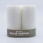 Pillar Candles in White (Set of 2)