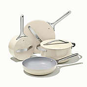 Caraway Ceramic Nonstick Aluminum 12-Piece Cookware Set in Cream