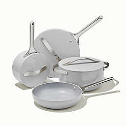Caraway Ceramic Cookware 12-Piece Ceramic Nonstick Cookware Set in Grey