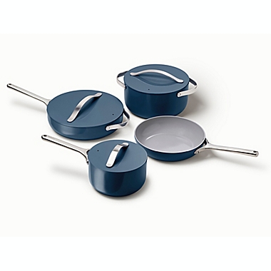 Caraway Ceramic Nonstick Aluminum 12-Piece Cookware Set in Navy. View a larger version of this product image.