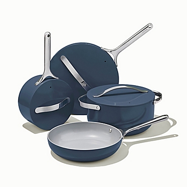 Caraway Ceramic Cookware 12-Piece Ceramic Nonstick Cookware Set in Navy. View a larger version of this product image.