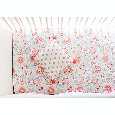 My Baby Sam Boho 8-Piece Crib Bedding Set in Coral/White. View a larger version of this product image.