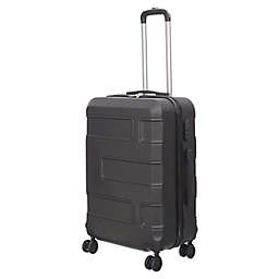 Club Rochelier Deco 24-Inch Hardside Spinner Checked Luggage in Black