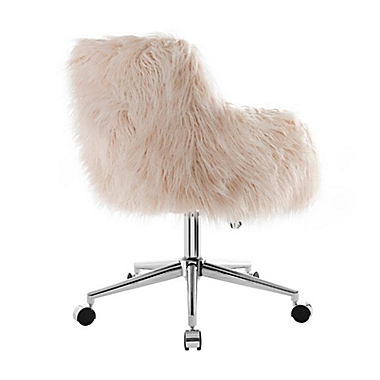 Linon Home Fiona Faux Fur Office Chair. View a larger version of this product image.