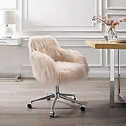 Linon Home Fiona Faux Fur Office Chair