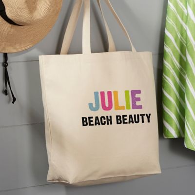 canvas beach bag