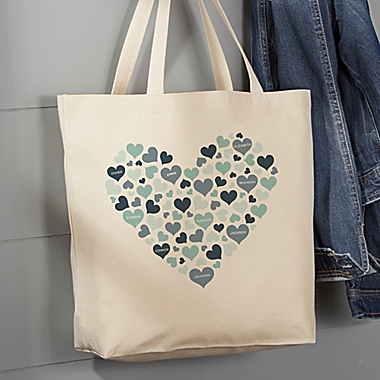Heart of Hearts Tote Bag in Tan | Bed Bath & Beyond