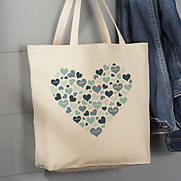 Heart of Hearts Tote Bag in Tan