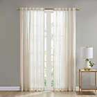 Alternate image 0 for Deandra Striped 84-Inch Rod Pocket/Back Tab Sheer Window Curtain Panel in Natural (Single)