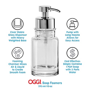 Oggi&trade; Round Glass Soap Foamer. View a larger version of this product image.