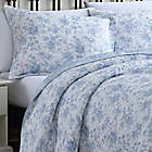 Alternate image 6 for Laura Ashley&reg; Walled Garden  Reversible Quilt Set in Skydust Blue
