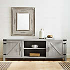 Alternate image 1 for Forest Gate 70-Inch Barn Door TV Stand in Stone Grey
