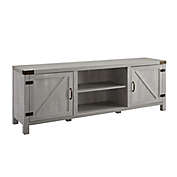 Forest Gate 70-Inch Barn Door TV Stand in Stone Grey