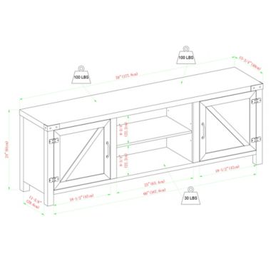 Forest Gate 70-Inch Barn Door TV Stand in Stone Grey. View a larger version of this product image.