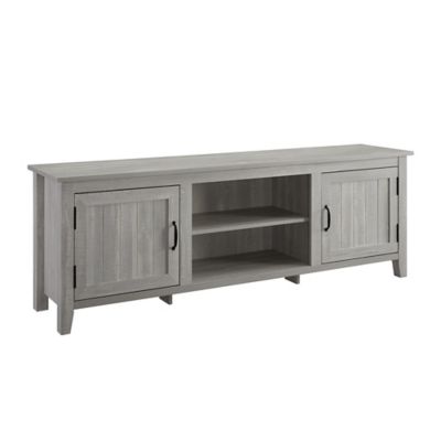 Forest Gate&trade; Grooved Door 70-Inch TV Stand in Stone Grey
