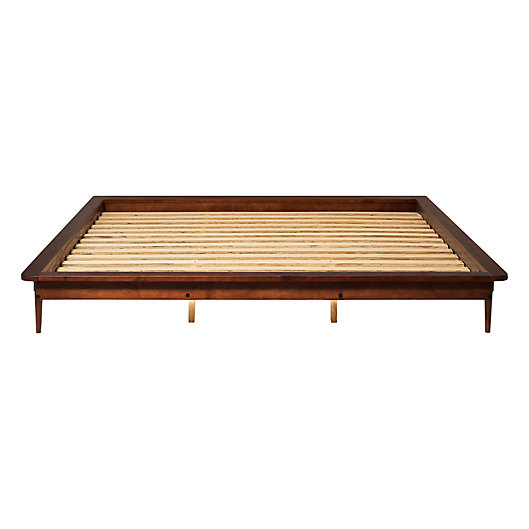 Diana King Solid Wood Platform Bed, Mid Century Wood Platform Bed King