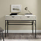Alternate image 1 for Forest Gate 44-Inch Faux Shagreen 2 Drawer Desk in White