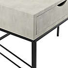 Alternate image 4 for Forest Gate 44-Inch Faux Shagreen 2 Drawer Desk in White