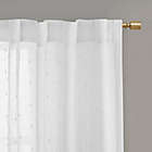 Alternate image 1 for Deandra Striped 108-Inch Rod Pocket/Back Tab Sheer Window Curtain Panel in White (Single)