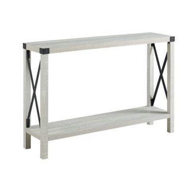 Forest Gate Wheatland Modern Farmhouse Entryway Accent Table in Stone Grey