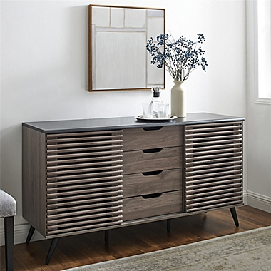 Forest Gate 59-Inch Sliding Door Sideboard in Ebony/Slate Grey. View a larger version of this product image.