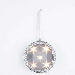 4.5-Inch LED Holographic Christmas Ornament in Silver