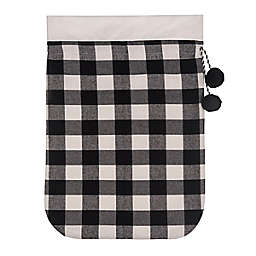 OIC Products 20-Inch Buffalo Check Santa Bag in Black/White